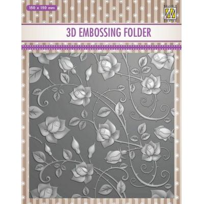 Nellies Choice 3D Embossingfolder - Rosen